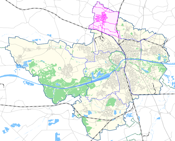 Karte des Stadtbezirks 07 - Etting der Stadt Ingolstadt